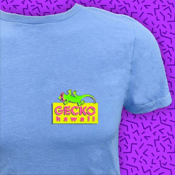 Gecko Hawaii Bootleg Beach Postcard '89 - Hyperflash Blue-to-White
