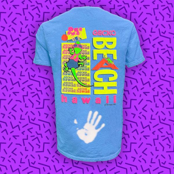 gecko hawaii Bootleg Beach Postcard '89 - Hyperflash Blue-to-White