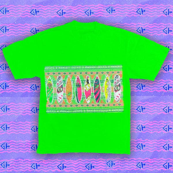 gecko hawaii Gecko Boardroom 1989 Neon Green (Single Stitch) Tee