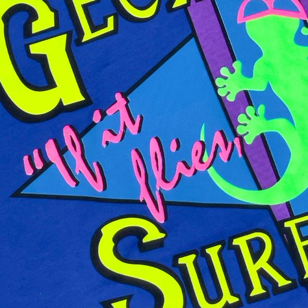 Gecko Hawaii Gecko City Surf Shop 1989 - 80's Royal Blue