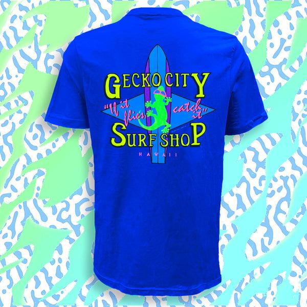gecko hawaii Gecko City Surf Shop 1989 - 80's Royal Blue