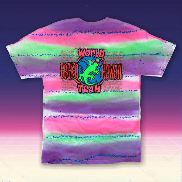 Gecko Hawaii Gecko Earth Day - Secret 1980s Hand-Painted Retro Tee