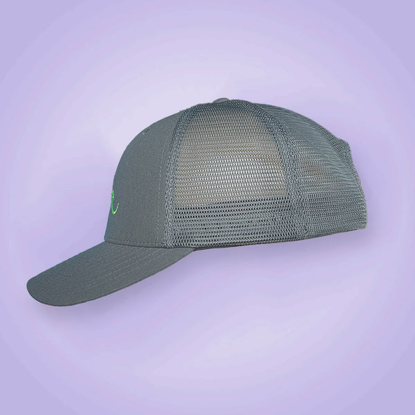 Gecko Hawaii Gecko Flexfit Snapback Trucker Hat Matte Grey