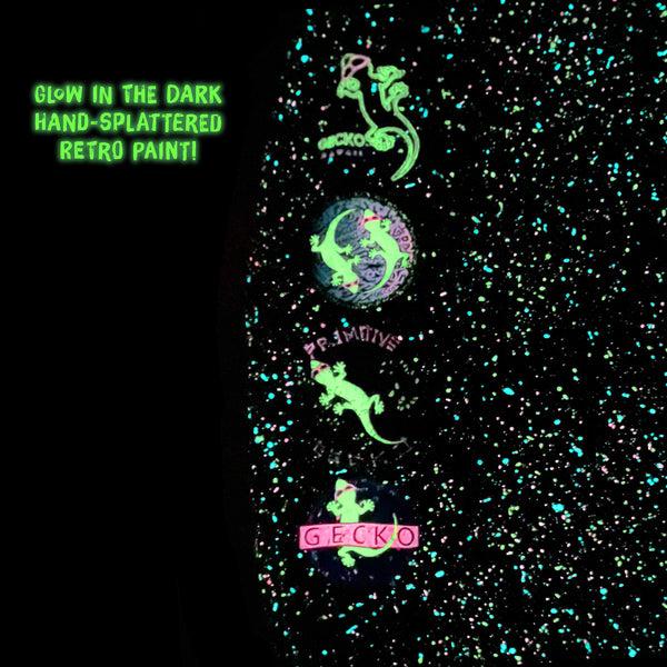 Gecko Hawaii Gecko Four LoGo Glow-In-The-Dark Splatter Hoodie- Limited Edition