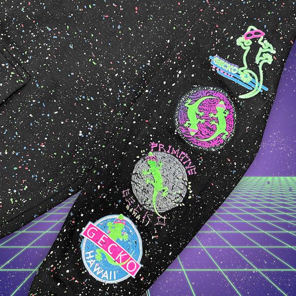 Gecko Hawaii Gecko Four LoGo Glow-In-The-Dark Splatter Hoodie- Limited Edition