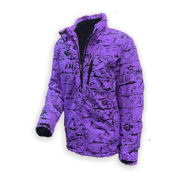 Gecko Hawaii 1980's Neon Purple Retro Jacket