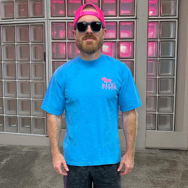 Gecko Hawaii 1988 Gecko Blends V2 - Neon Blue Tee