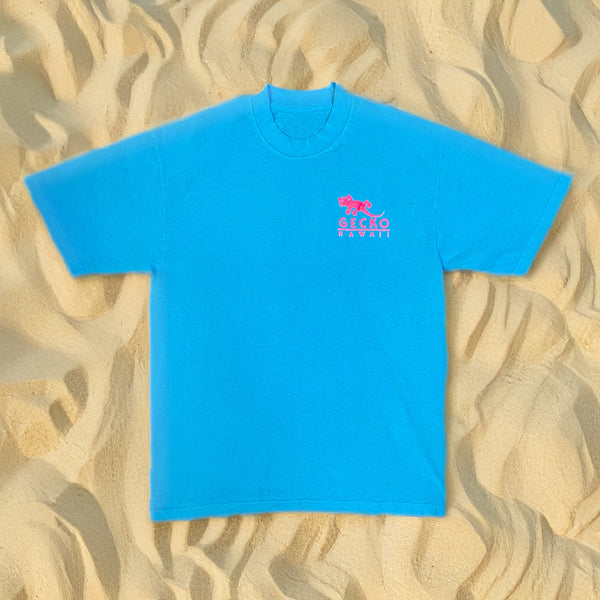 Gecko Hawaii 1988 Gecko Blends V2 - Neon Blue Tee