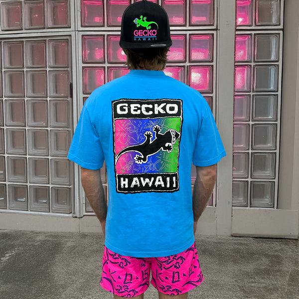 Gecko Hawaii 1988 Gecko Blends V2 - Neon Blue Tee