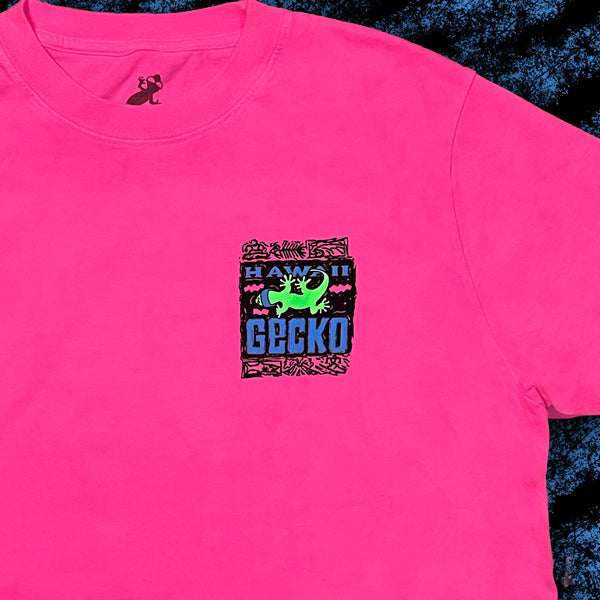 Gecko Hawaii 1988 Gecko Bootleg - Hot Pink Neon Tee