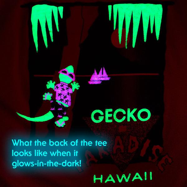 Gecko Hawaii 1988 Gecko In Paradise - Neon Blue Tee