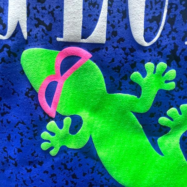 Gecko Hawaii 1988 Neon Blue Marble