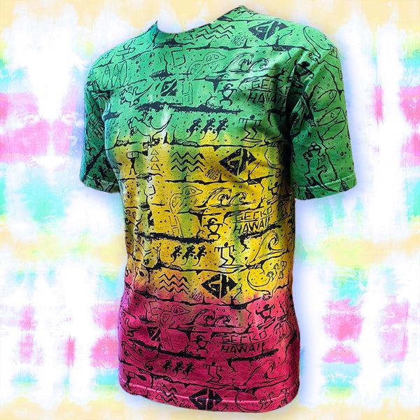 Gecko Hawaii 1988 Rasta Reggae Wall Tie Dye
