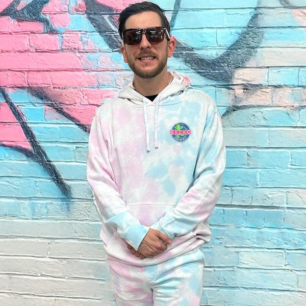 Gecko Hawaii 1989 Gecko Vinyl Cotton Candy Hoodie