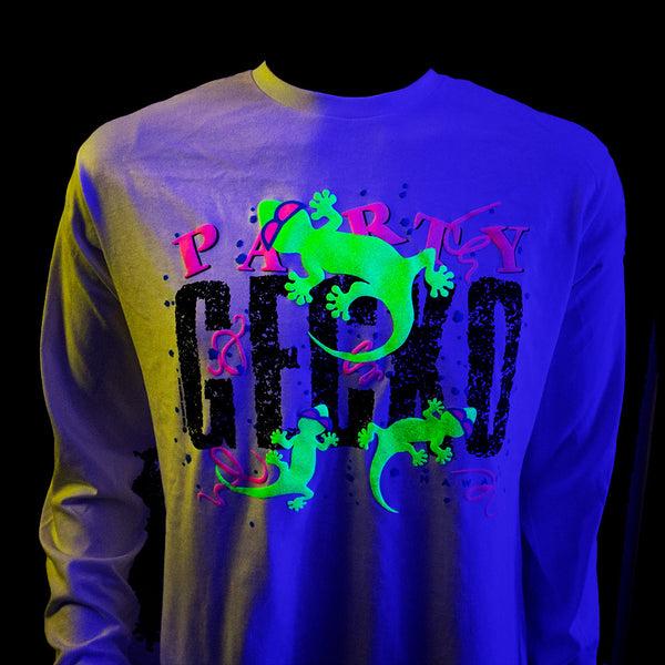 Gecko Hawaii 1989 Party Gecko White Long Sleeve