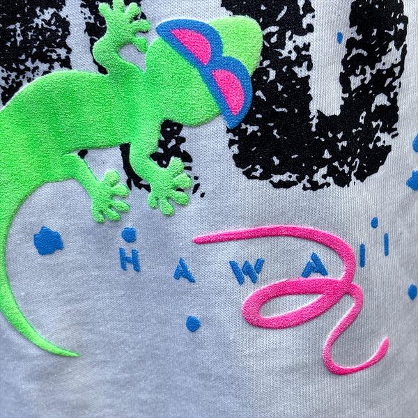 Gecko Hawaii 1989 Party Gecko White Long Sleeve
