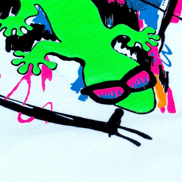 Gecko Hawaii 1989's Gecko Graffiti White Hoodie