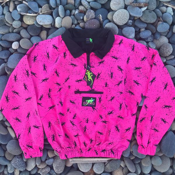 gecko hawaii 90s Forever Gecko Windbreaker Fuchsia
