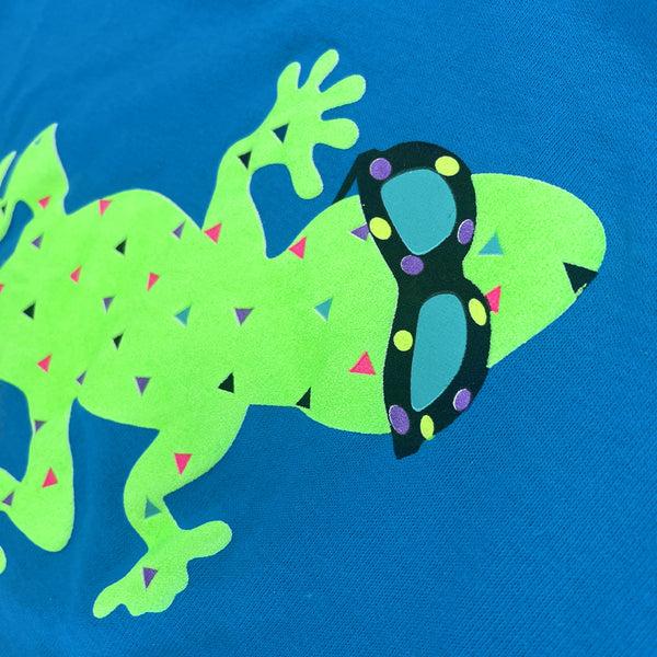 Gecko Hawaii Art Gecko - 1980s Blue Sapphire