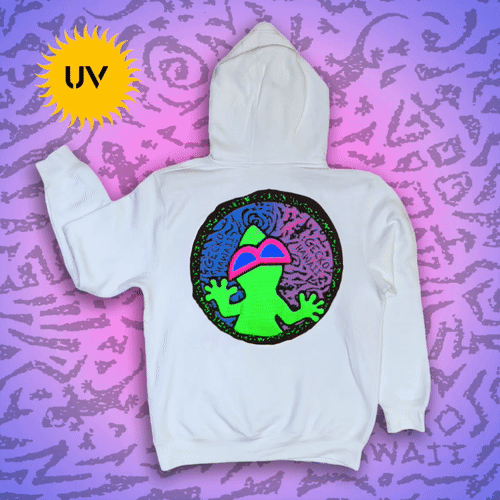 Gecko Hawaii Big Swirl - UV Color-Change Hoodie