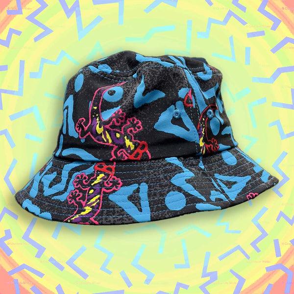 gecko hawaii Blue Geo Bucket Hat