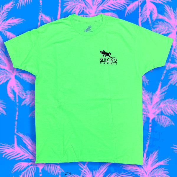 Gecko Hawaii Camp Gecko '89 - 1980s Neon Green