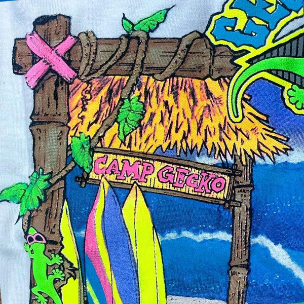 Gecko Hawaii Camp Gecko '89 - Classic White Tank