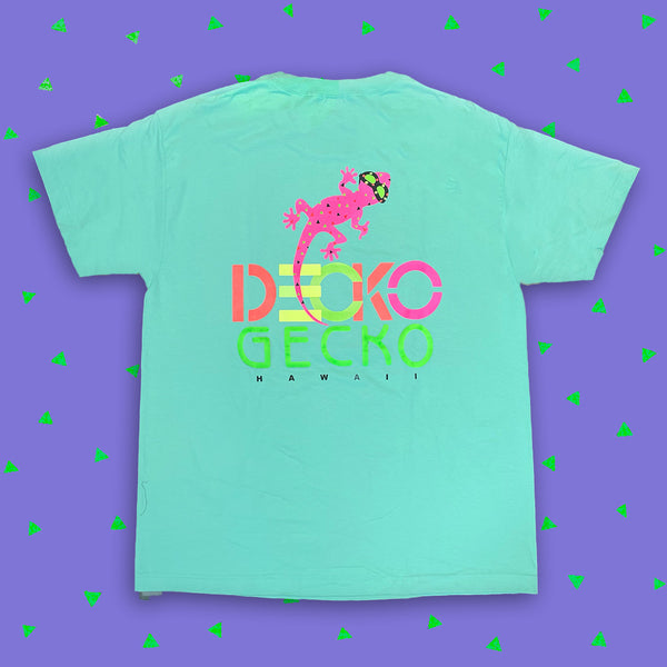 gecko hawaii Deco Gecko - 1980s Mint Tee