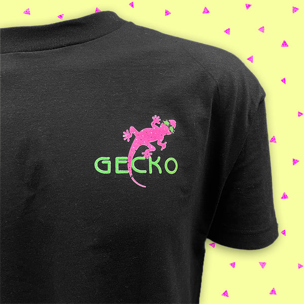 Gecko Hawaii Deco Gecko - Black Tee