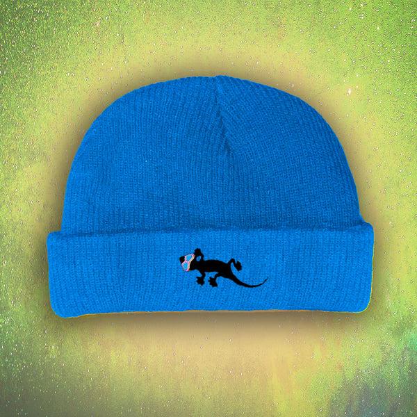 gecko hawaii Gecko 90's Blue Beanie