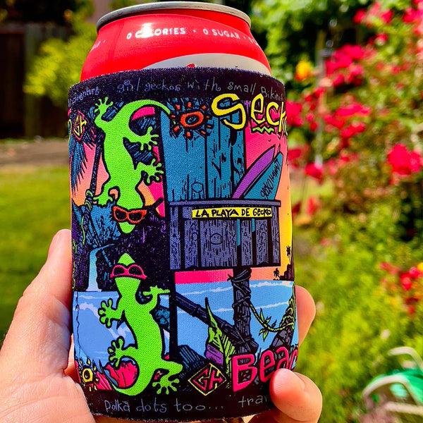 gecko hawaii Gecko Beach Can Cooler