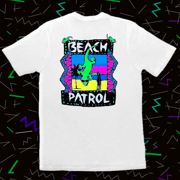 gecko hawaii Gecko Beach Patrol - White Cotton Tee