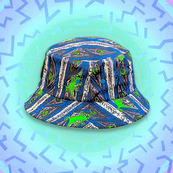 Gecko Hawaii Gecko Blue Stripe Bucket Hat