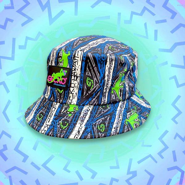 Gecko Hawaii Gecko Blue Stripe Bucket Hat