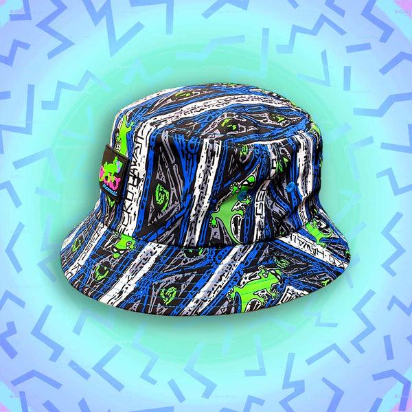 gecko hawaii Gecko Blue Stripe Bucket Hat