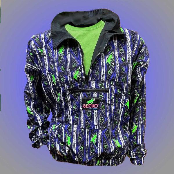 Gecko Hawaii Gecko Blue Stripe Windbreaker