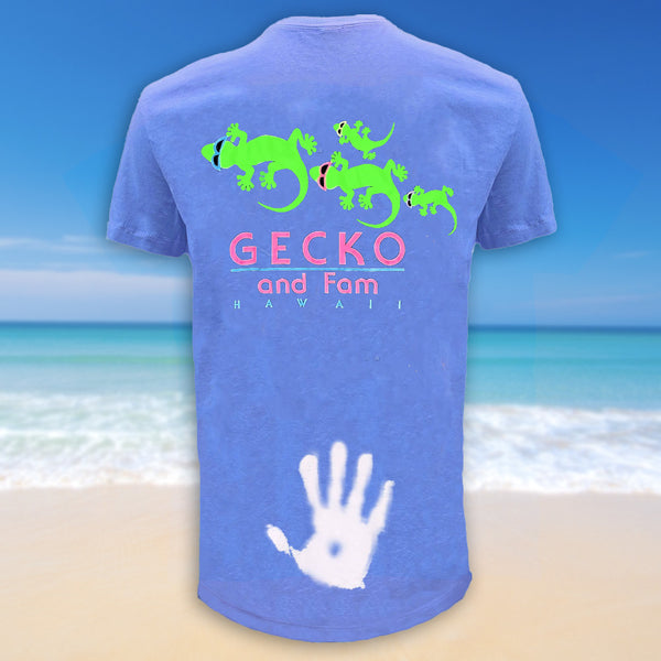 gecko hawaii Gecko Fam Hyper Tee Blue-to-White