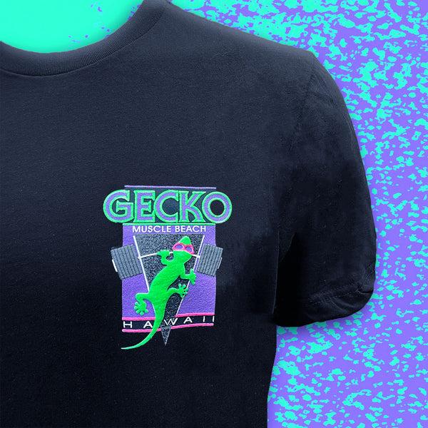 Gecko Hawaii Gecko Muscle Beach V2 1988 Black Tee