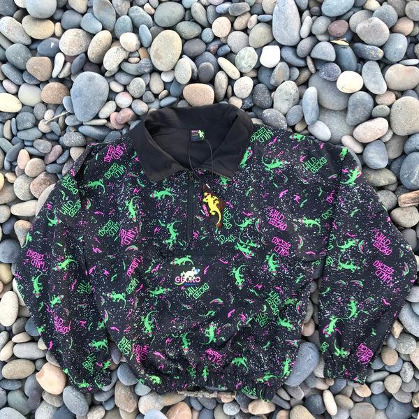 gecko hawaii Gecko Neon Splatter Windbreaker Black