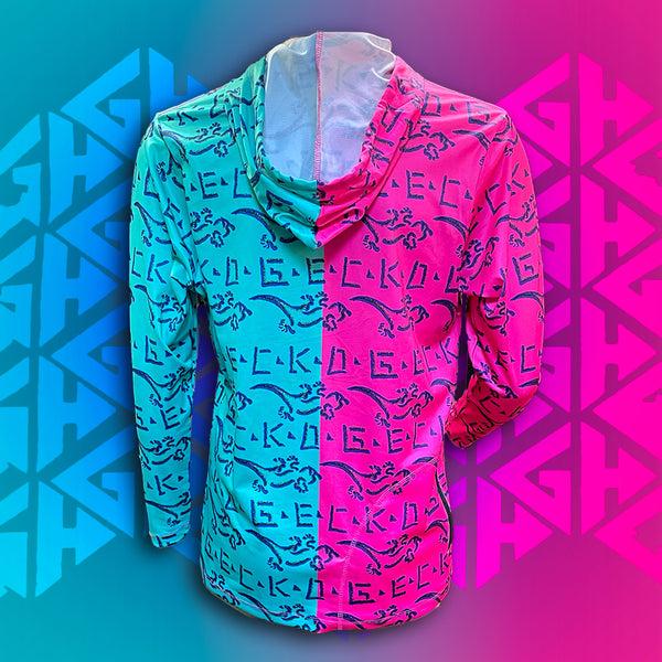 Gecko Hawaii Gecko Petro Split UPF 30+ Sun Shirt