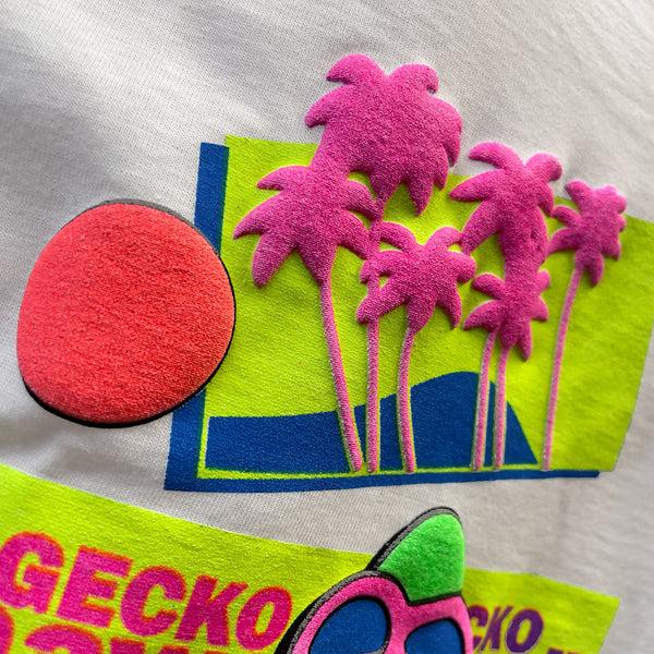 Gecko Hawaii Gecko Postcard '89 - White Tee