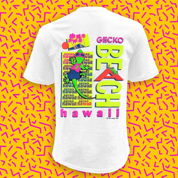 gecko hawaii Gecko Postcard '89 - White Tee