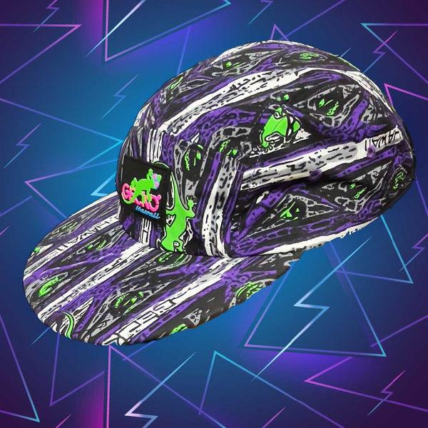 Gecko Hawaii Gecko Purple Stripe 5 Panel Hat