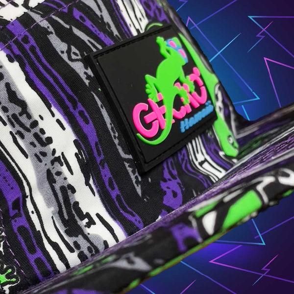 Gecko Hawaii Gecko Purple Stripe 5 Panel Hat