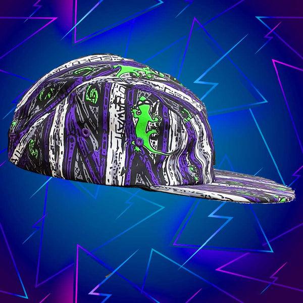 gecko hawaii Gecko Purple Stripe 5 Panel Hat
