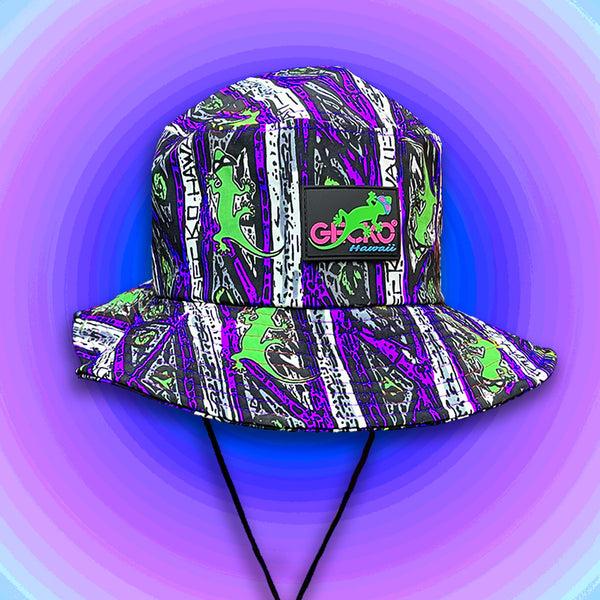 gecko hawaii Gecko Purple Stripe Boonie Hat
