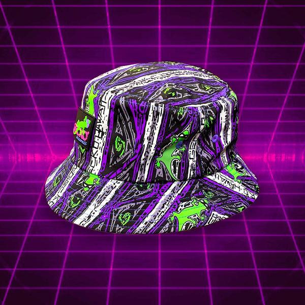 gecko hawaii Gecko Purple Stripe Bucket Hat