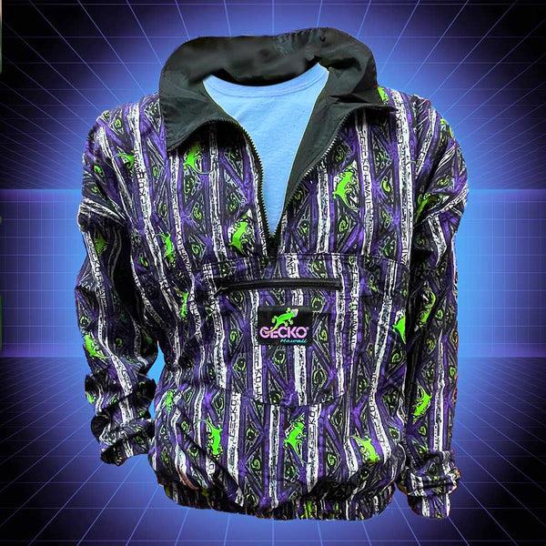 gecko hawaii Gecko Purple Stripe Windbreaker