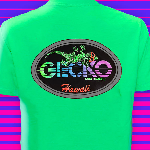 Gecko Hawaii Gecko Racing - Neon Slimer Green Tee