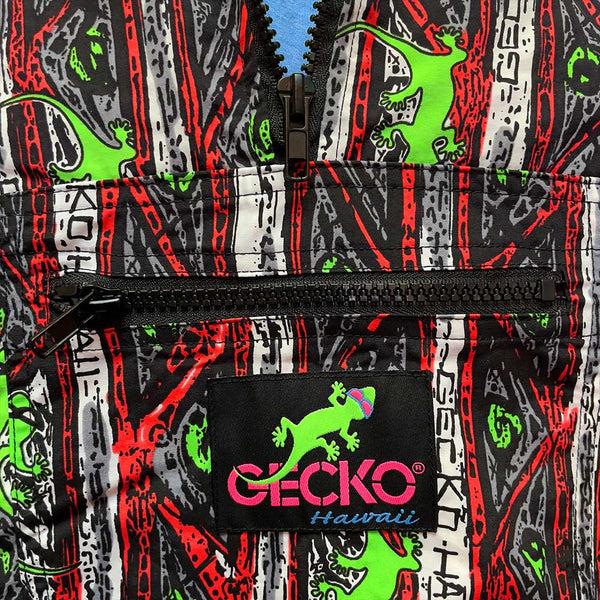 Gecko Hawaii Gecko Red Stripe Windbreaker